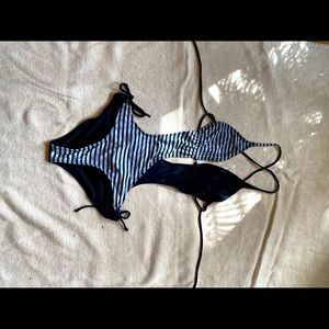 Criss cross cut out swimsuit